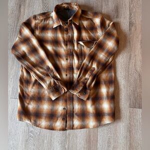 Swiss Tech Brown Plaid Men's Shirt